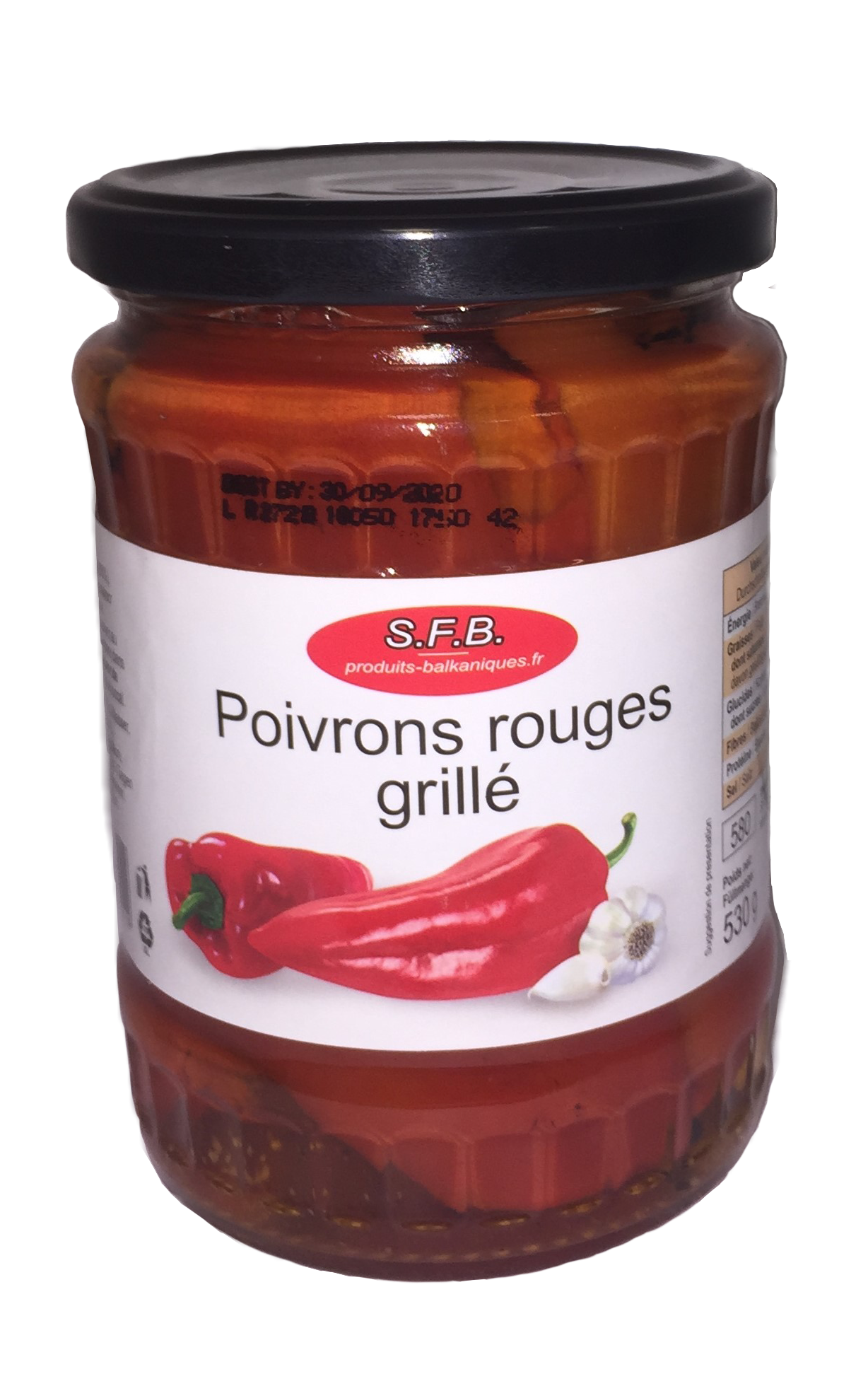 Poivrons rouge grillés 580 ml SFB